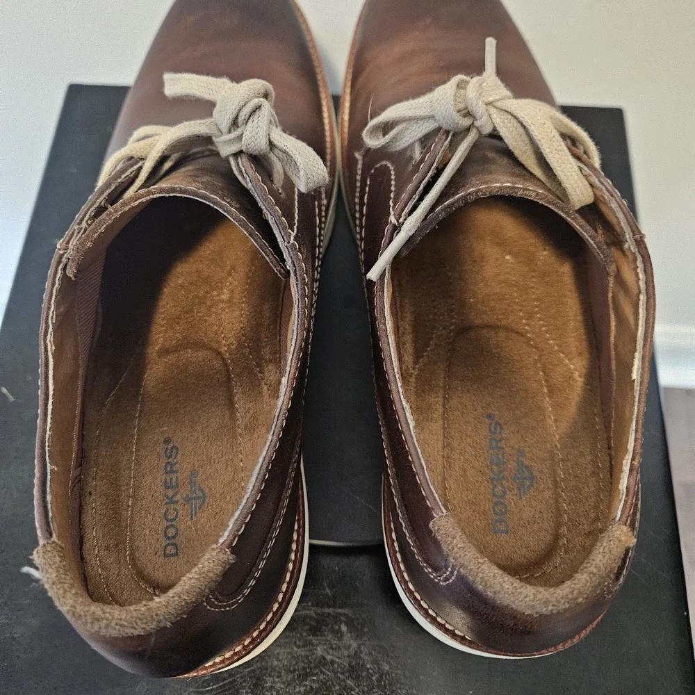 Dockers Parkway Oxford Mens Brown Lace Ups Water Stain Resistant Shoe Size 11.5